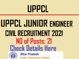 UPPCL Junior Engineer Civil