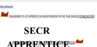 SECR apprentice recruitment 2021