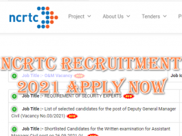 ncrtc recruitment 2021