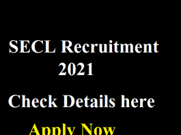 secl recruitment 2021