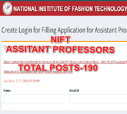 NIFT ASSISTANT PROFESSORS
