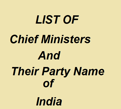List of Chief Ministers 2022